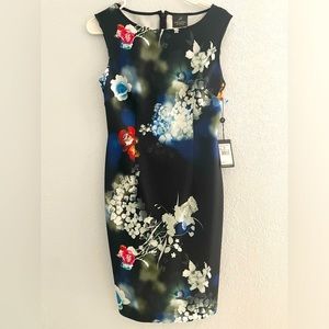 NWT Adrianna Pappell knee length floral dress